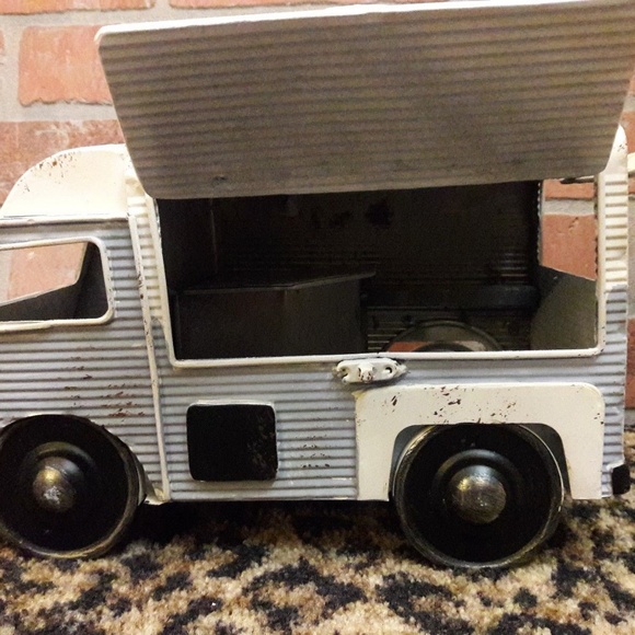 RETRO Metal Vintage ART Food Truck Van Home Decor 12" Toy Display Van Camper FUN - Picture 5 of 11